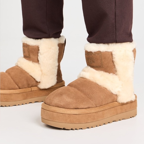 UGG Shoes - UGG Chestnut Suede Shearling Winter Boots